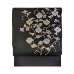 名古屋帯 正絹 黒 唐草 〜エレガントアラベスク〜 ブラック 京玉響 西陣織