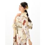 単品振袖　成人式振袖購入  b2803-1 クリーム色/四牡丹文様