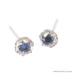 ブルーサファイア セラミックピアス K10ホワイトゴールド Birthday 9月誕生石 プレゼント 天然石 京セラ