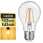 【2個セット 送料無料】LED電球 40W形 60W形 E26 ボールA60 フィラメント電球 LEDクリア電球 エジソンランプ アンティーク照明 広配光タイプ(GT-A60-T6W)
