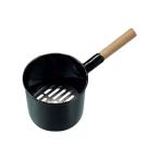 バーベキュー用品☆火起し (18cm) 木柄 鉄 ジャンボ火起し (鉄目皿付) 小 (1-0775-0303)