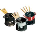 【フォンデュ鍋】【三つ星シェフが大絶賛！】ストウブ（staub）ミニ・チーズフォンデュセット 1400423黒(6-0079-0101)