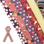 (日本製ちりめん和柄半衿 101-186)半衿 半襟 桜/青海波/麻の葉/波うさぎ/豆しぼり/白波/水玉 ちりめん生地 和柄 花柄(zr)171114