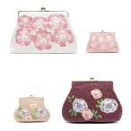 (ビーズバッグ)バッグ ピンク 白 ベージュ ワイン 桜柄 牡丹柄 礼装用 フォーマル バック クラッチバッグ 七五三 振袖 結婚式 卒業式 入学式 2way 171081
