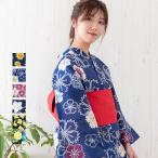 (浴衣3点セット 染料/作り帯 B) 浴衣 セット 古典柄 レトロ 浴衣セット レディース (浴衣/帯/下駄) 16colors F