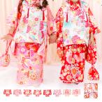 七五三 着物 3歳 女の子 ひな祭り 【豪華9点フルセット】七五三 女の子 着物 3歳 フルセット 華やか D 753 レトロ 着物セット 被布セット 被布 フルセット(rg)