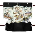 お宮参り 着物 男の子 新品 訳あり 絹100％ 正絹 羽二重 染め分け 金駒刺繍 こどもーど 黒色 男児 七五三 産着 初着 祝着物