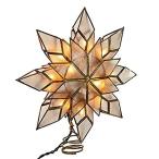 (30cm ., clear) - Kurt Adler 23cm Capiz Star Tree Topper with Clear Plates  並行輸入品