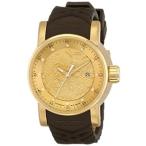 腕時計 Invicta Mens 12790 S1 Rally Yakuza Automatic Goldtone and Brown Rubber Watc