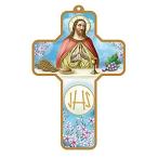 Wall Picture Cross Icon Jesus at the Altar First Communion 5-1/4" JHS Made