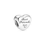 PANDORA Friendship Heart Charm in 925 Sterling Silver,791727CZ