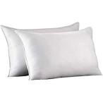Home Essentialsクイーンサイズベッドpillows- 2パックホワイトホテルpillows-中密度Polyfiber Fill with