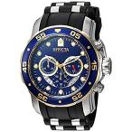 腕時計 Invicta Men's Pro Diver Stainless Steel Quartz Watch with Silicone Strap, B