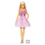 Barbie Happy Birthday Doll, Blonde, Wearing Sparkling Pink Party Dress with