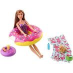 Barbie Outdoor Furniture Set with Donut Floatie (Really Floats), Water-Squi