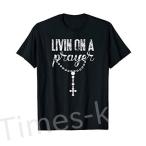 Yahoo! Yahoo!ショッピング(ヤフー ショッピング)Livin On A Prayer With Rosary Catholic Lettering Art DTF0277