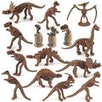 Dinosaur Skeleton Fossil Assorted Bones Dinosaur Egg Playset 15 PCS Figures 並行輸入品