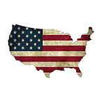 Rogue River Tactical USA アメリカ国旗メタルティンサイン 壁装飾 男の隠れ家バー 米国田舎風カットアウトアウトライン