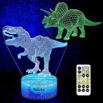 Dinosaur Toys, T Rex 3D Night Light(2 Patterns) 7 Colors Changing Night Lig 並行輸入品