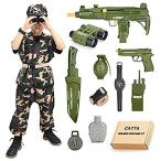 CATTA Kids Army Soldier Dress up Costume, Camouflage with Berets, Saber, To 並行輸入品
