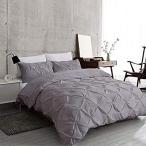 Kotton Culture Pinch Pleated 3 Piece Duvet Cover Set 100% Egyptian Cotton 1