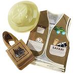 24ピース キッズ サファリパーティー ドレスアップ エクスプローラー アウトドア服セット アドベンチャーベスト プラスチックハット トートバッグ ジ 並行輸入品