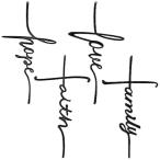 Love Faith Hope Family Wall Sign Metal Decorative Hope Wall Cross Large Met