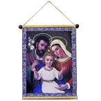 Wall Tapestry Holy Family Saint Joseph Virgin Mary Icon Wall Hanging 14 Inc 並行輸入品