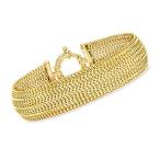 Ross-Simons 18kt Gold Over Sterling Mesh Bracelet. 7 inches 並行輸入品