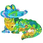 Puzzles for Kids Ages 8-10,4-8,154 Piece Kid Puzzles Crocodile Animal Shape 並行輸入品