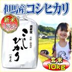 米 29年産 兵庫県但馬産 こしひかり 特A 一等米 玄米10kg （5kg×2袋・有機質肥料使用）