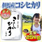 お米 米 玄米 25kg 白米 22.5kg コシヒカリ 兵庫県 但馬産 特A米 一等米 有機質肥料使用 送料無料 令和元年産 タイムセール 安い