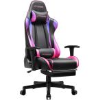 先着50名様『マウスパッド』プレゼント中！GTRACING ゲーミングチェア リクライニングハイバック ヘッドレスト 肘掛け付 オットマン付 カラフル 1年保証 (GT002F