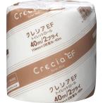 クレシア EF トイレットロール 40m ダブル  (バージンパルプ同様のやわらかさ) 1ロール 個包装 ×80個入 日本製 業務用 ケース販売 日本製紙