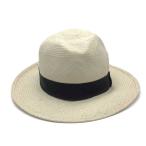 CHANEL シャネル ストローハット ナチュラル ベージュ #M リボン CCマーク ココマーク 帽子 【中古】