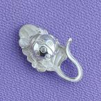 ネクタイピン・タイタック・ネクタイ留（銀製）すみれ葉に天道虫・てんとう虫