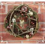 セール クリスマスリース 『幸福のエンジェル』 格安 激安 セール アンティーク 玄関にちょうど良いサイズの直径 約24cm 天然素材