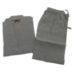 作務衣 メンズ 春 夏 秋 グレー 縞 ストライプ Mサイズ 身長165-175 綿麻 麻混 男性用 和風 和服 作業着 普段着 さむい さむえ 甚平