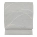 名古屋帯 正絹 夏 仕立て上がり 夏帯 絽 薄灰 ライトグレー 露芝 新品 未使用 西陣織 八寸名古屋 お茶席 茶道 茶事 初釜 お茶 お稽古 着付け教室 練習 女性用