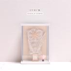 ショッピングかわいい 羽子板 おしゃれ つまみ細工 コンパクト かわいい【選べる3種類】6号 水引き羽子板（ホワイト・ナチュラル・ピンク）アクリルケース かわいい