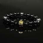 経営者・スポーツ選手におすすめMix 梵字オニキス 磁気 ヘマタイト スターカットオニキスブレスレット bOR10