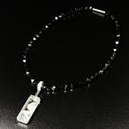 ワイルドに決まる浮彫皇帝龍水晶プレート 20 面カットオニキス 磁気 ヘマタイト ネックレス 金運 芸能人 URN 14