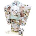 七五三 着物 3歳 男の子 被布セット 花うさぎ ブランド 白 グリーン/白 必要な物は全て揃ったフルセット 2024〜2025年新作 販売 購入