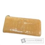 MIUMIU 型押し 長財布 小銭入れあり レザー レディース 【中古】【ミュウミュウ】