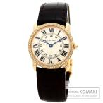 CARTIER カルティエ WR000351 ロンド ルイ カルティエ SM 腕時計  K18ピンクゴールド 革 ダイヤモンド レディース  中古