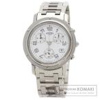 HERMES エルメス CL1.910 クリッパー クロノグラフ 腕時計  ステンレススチール SS メンズ  中古