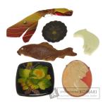 ジュエリー カメオ 帯どめ 6点セット ブローチ  金属製  中古