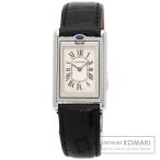 CARTIER カルティエ W1011258 タンク バスキュラント MM 腕時計  ステンレススチール 革 ボーイズ  中古