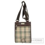 ショッピングBURBERRY BURBERRY バーバリー ノバチェック ショルダーバッグ キャンバス レディース 中古