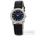 BVLGARI ブルガリ BB26SL ブルガリブルガリ 12P ダイヤモンド 腕時計  ステンレススチール 革 レディース  中古